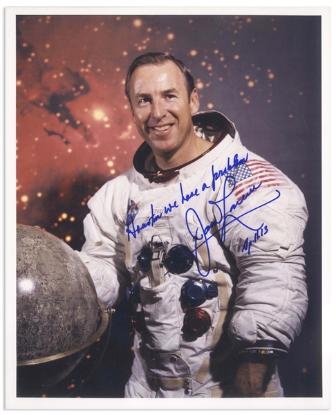 James Lovell Signed 8'' x 10'' Photo -- ''Houston we have a problem''